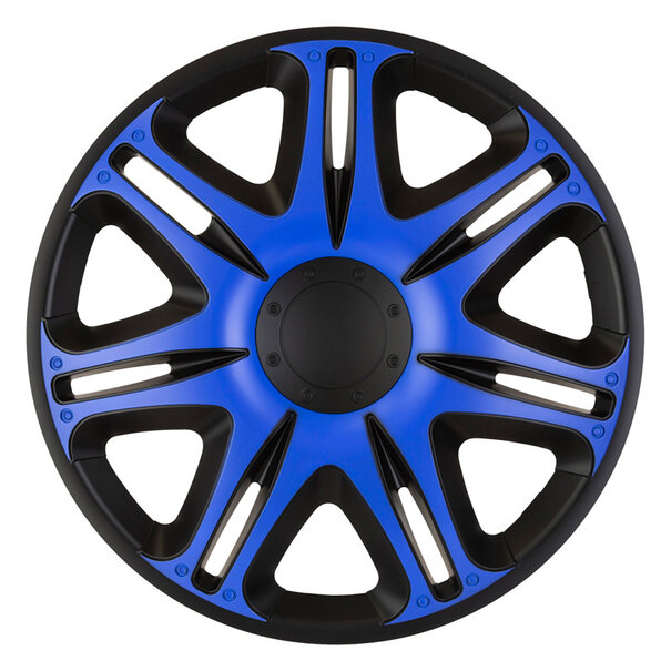 J-Tec 4-Delige J-Tec Wieldoppenset Nascar 14-inch zwart/blauw