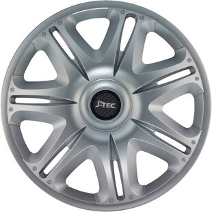 4-Delige J-Tec Wieldoppenset Nascar ST 14-inch zilver