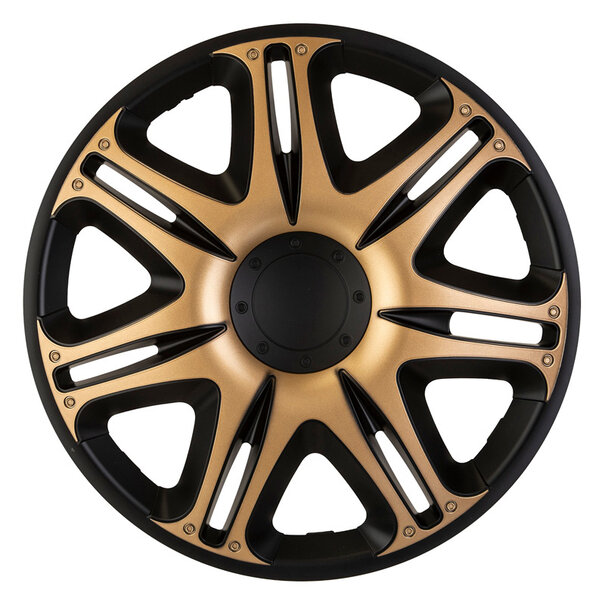 J-Tec 4-Delige J-Tec Wieldoppenset Nascar 15-inch zwart/goud