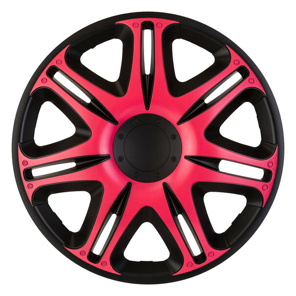 J-Tec 4-Delige J-Tec Wieldoppenset Nascar 16-inch zwart/roze