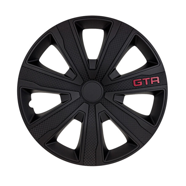 J-Tec 4-Delige J-Tec Wieldoppenset GTR Carbon 14-inch zwart