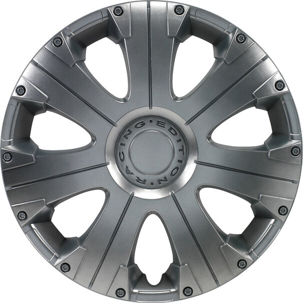 AutoStyle 4-Delige Wieldoppenset Racing 16-inch zilver