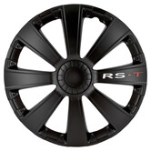 4-Delige Wieldoppenset RS-T 14-inch zwart