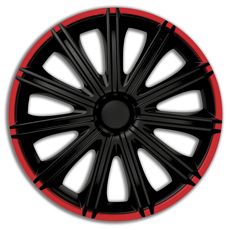 AutoStyle 4-Delige Wieldoppenset Nero R 14-inch zwart/rood