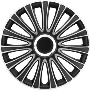 4-Delige Wieldoppenset LeMans 14-inch zwart/zilver