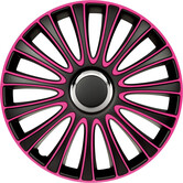 4-Delige Wieldoppenset LeMans 16-inch zwart/roze