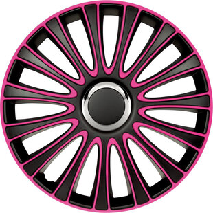 4-Delige Wieldoppenset LeMans 17-inch zwart/roze