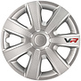 4-Delige Wieldoppenset VR 16-inch zilver/carbon-look/logo