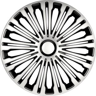 4-Delige Wieldoppenset Volante 16-inch zilver/zwart