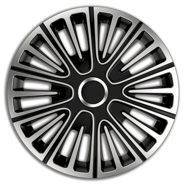 AutoStyle 4-Delige Wieldoppenset Motion 16-inch zilver/zwart