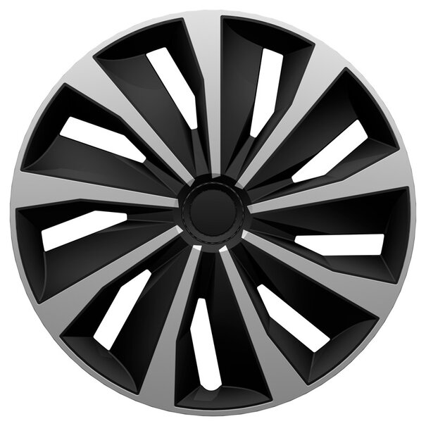 AutoStyle 4-Delige Wieldoppenset Grip 13-inch zilver/zwart