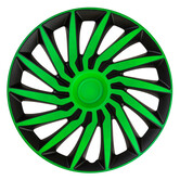 4-Delige Wieldoppenset Kendo 13-inch zwart/groen
