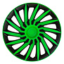 4-Delige Wieldoppenset Kendo 14-inch zwart/groen
