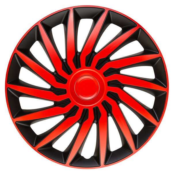 AutoStyle 4-Delige Wieldoppenset Kendo 16-inch zwart/rood