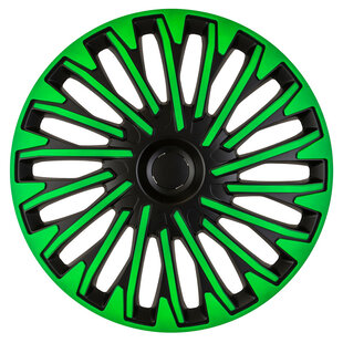 4-Delige Wieldoppenset Soho 14-inch zwart/groen