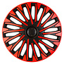 4-Delige Wieldoppenset Soho 15-inch zwart/rood