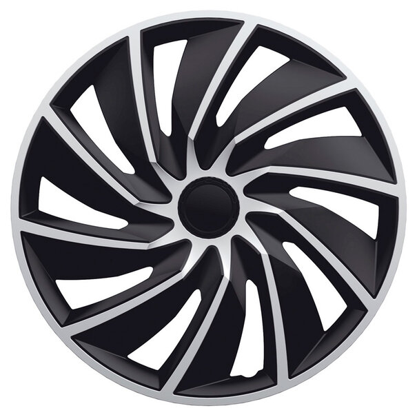 AutoStyle 4-Delige Wieldoppenset Turbo Van 17-inch zilver/zwart (bol)