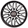 4-Delige Sparco Wieldoppenset Roma 13-inch zilver/zwart