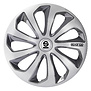 4-Delige Sparco Wieldoppenset Sicilia 14-inch zilver/grijs/carbon