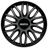 4-Delige Sparco Wieldoppenset Roma 14-inch grijs/zwart