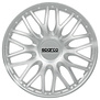 4-Delige Sparco Wieldoppenset Roma 14-inch zilver