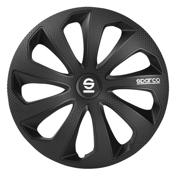 Sparco 4-Delige Sparco Wieldoppenset Sicilia 15-inch zwart/carbon