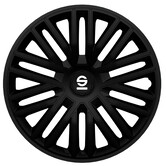 4-Delige Sparco Wieldoppenset Bergamo 15-inch zwart