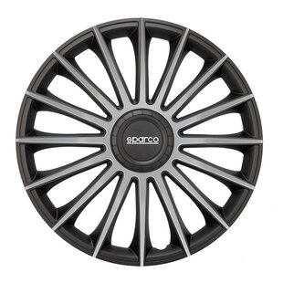 4-Delige Sparco Wieldoppenset Treviso 15-inch zwart/zilver