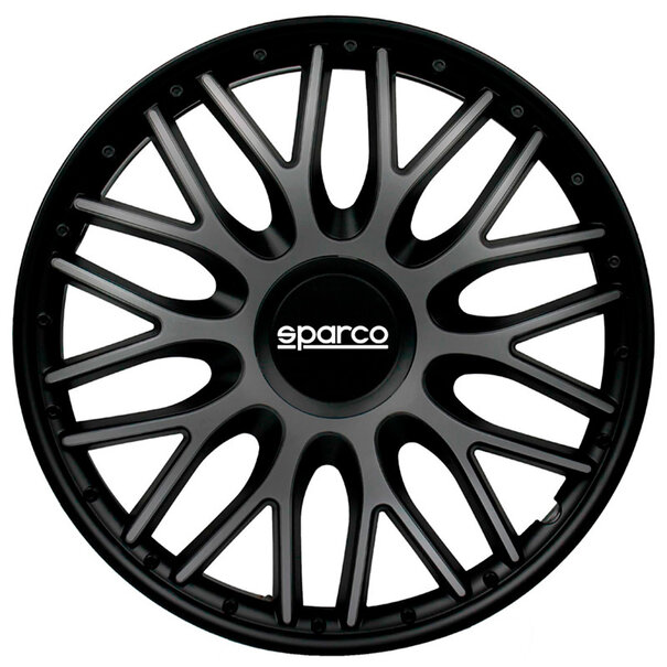 Sparco 4-Delige Sparco Wieldoppenset Roma 15-inch grijs/zwart