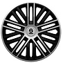 4-Delige Sparco Wieldoppenset Bergamo 16-inch zwart/zilver