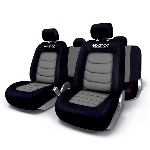 Sparco Stoelhoezenset Sparco Zwart / Grijs (11-delig) (ook geschikt voor Side-Airbags)