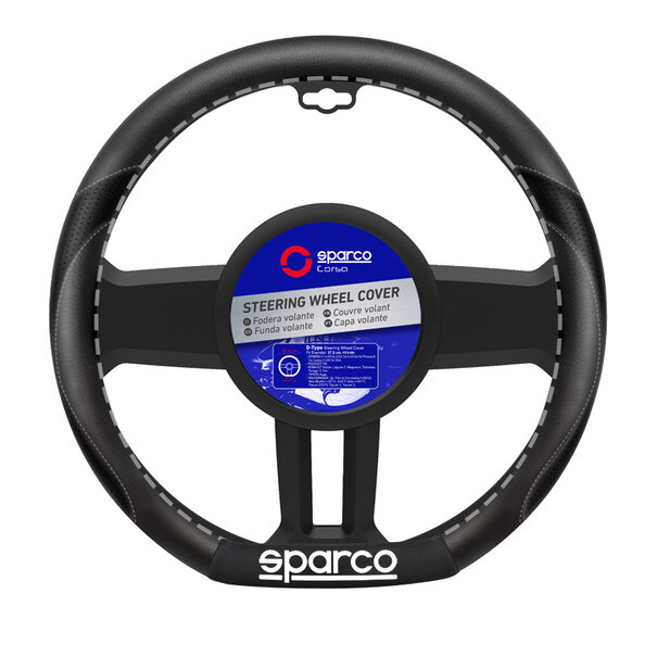 Sparco Sparco Stuurwielhoes 'Flat Bottom' Zwart - passend voor Citroën/Peugeot/Renault/Toyota/Volkswagen