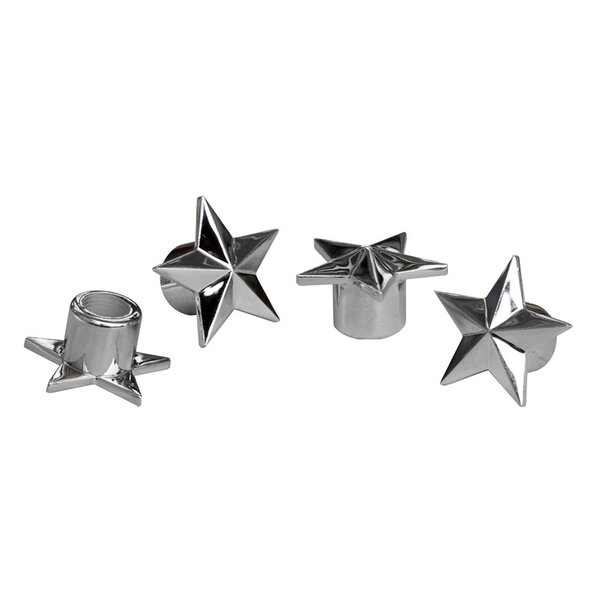 Simoni Racing Simoni Racing Set ventielkapjes 'Chrome Star' - Chroom