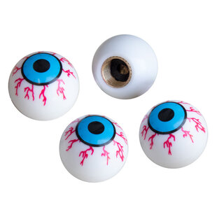 Simoni Racing Set ventielkapjes Shocking Eyes - Wit/Blauw/Rood - 4-stuks