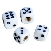 Simoni Racing Set ventielkapjes White Dice - Wit/Zwart - 4-stuks