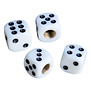 Simoni Racing Set ventielkapjes White Dice - Wit/Zwart - 4-stuks