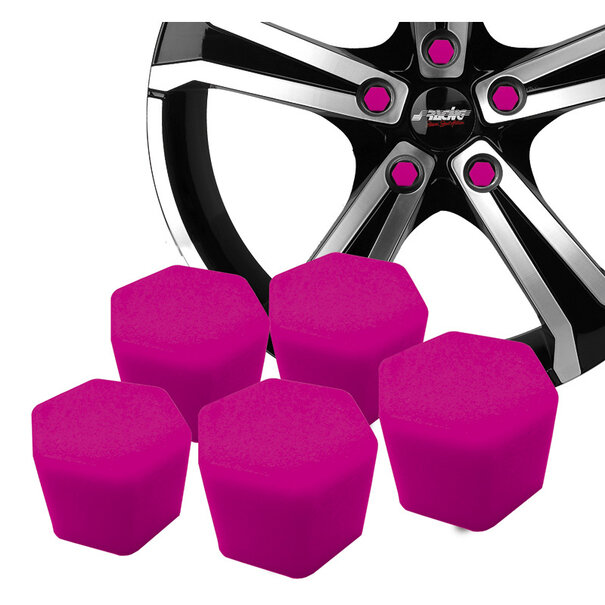 Simoni Racing Simoni Racing Wielmoerkapjes Soft Sil - 19mm - Roze - Set à 20 stuks