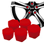 Simoni Racing Wielmoerkapjes Soft Sil - 17mm - Rood - Set à 20 stuks