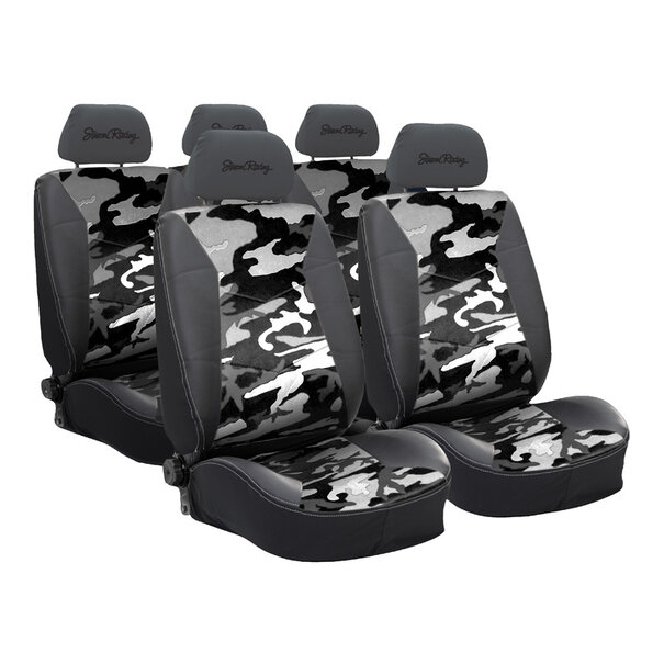 Simoni Racing Simoni Racing Stoelhoezenset Type G (compleet) - Wit Camouflage - 11-delig