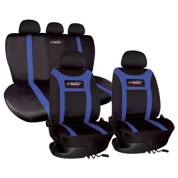 Simoni Racing Simoni Racing Stoelhoezenset Type H - Zwart/Blauw - 12-delig