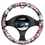 Simoni Racing Stuurwielhoes Flower - 37-39cm - Zwart/Roze