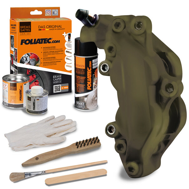 Foliatec Foliatec Remklauwlakset - Combat mat-groen - 3 Componenten