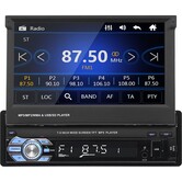 1 DIN autoradio met 7 inch klapscherm FM - USB - SD - Aux en Bluetooth Navigatie incl! — Excl Achteruitrijcamera