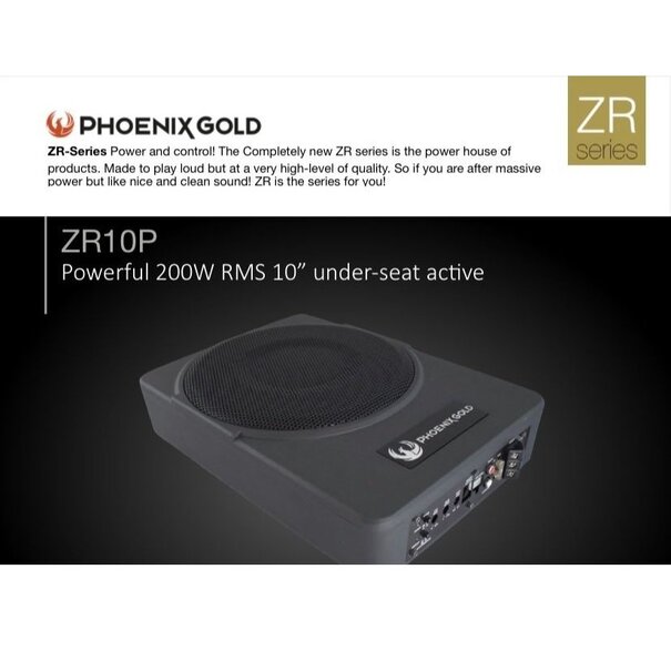 phoenix Gold Phoenix Gold ZR10P actieve underseat subwoofer 200 watts RMS