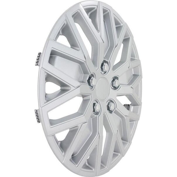 AutoStyle Autostyle Wieldoppen 16 inch Hampshire Zilver ABS