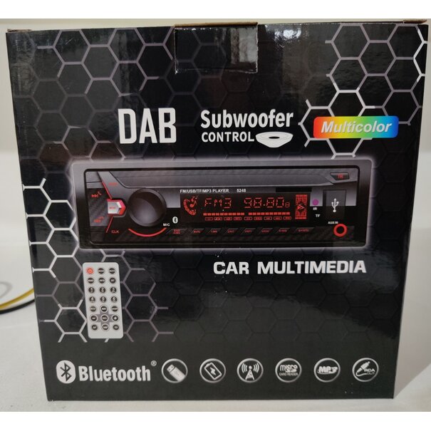 Lakro utoradio met Bluetooth, SD, USB, SUB en FM/DAB Radio 4x 75 Watt