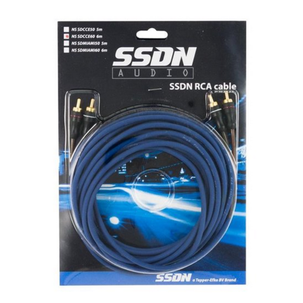 SSDN SSDN Audio SSDN 6-Meter dubbel afgeschermde RCA kabel - in blister