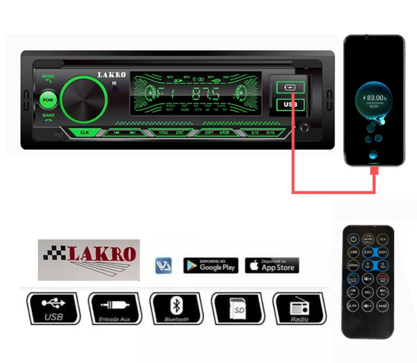 emmer Whirlpool Kent lakro autoradio BT-USB-AUX-DAB-EXTERN MICROFOON - Lakro Autostyling en Audio