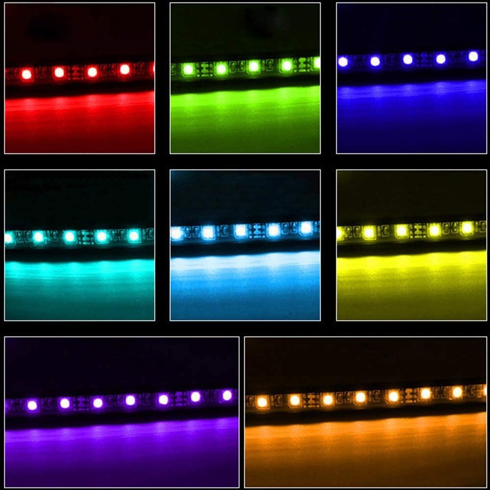 Auto LED Strip Licht 4 stks 72 LED DC 12 V Multi kleuren Muziek Auto  Interieur Licht LED - Lakro Autostyling en Audio