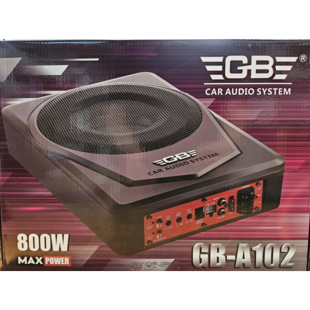 GB AUDIO GB -A102 underseat 800watt incl basontrole 10inch woofer